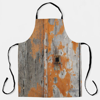Tablier Bois orange et marron