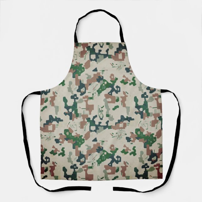 Tablier Bois Pixel Terre  (Recto)