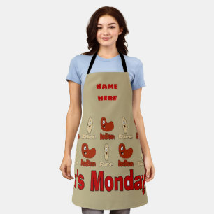 Tablier Bois rouges et riz, Design ajouter du texte, Apron