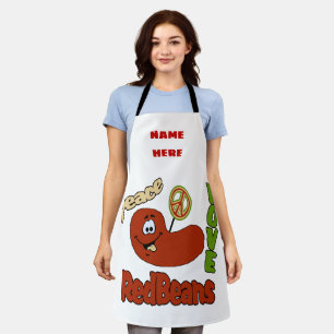 Tablier Bois rouges et riz, Design ajouter du texte, Apron