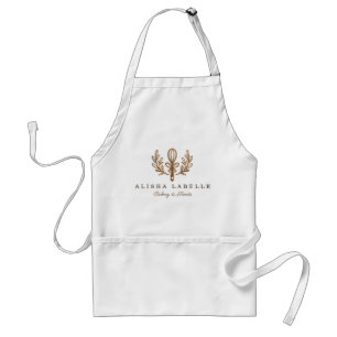 Tablier Bois rustique boulangerie Whisk Logo