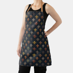Tablier Bois Terreux Fleur de lys Design