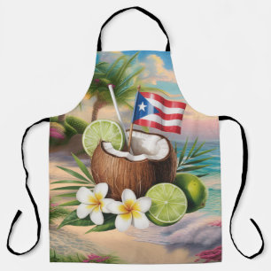 Tablier Boisson à la noix de coco de la plage de l'île de