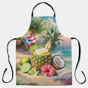 Tablier Boisson à l'ananas de la plage de l'île de Porto R