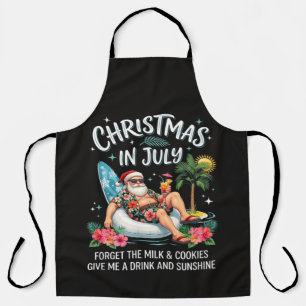 Tablier Boisson de vacances de Noël en juillet de Santa