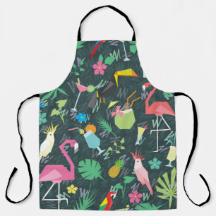 Tablier Boissons D'Oiseaux Tropicaux : Vibrant Sans Fil.