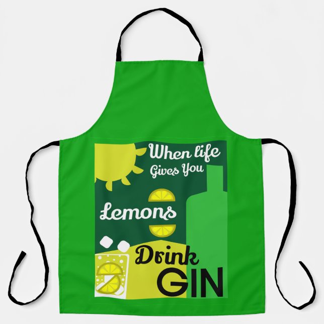 Tablier Boissons Gin | Love Gin | Décor | Service de barre (Recto)