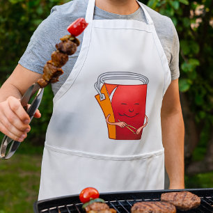 Tablier Boite à emporter avec baguettes Amusante cuisine a