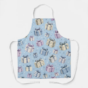 Tablier Boîte-cadeau pastel à motif aquarelle