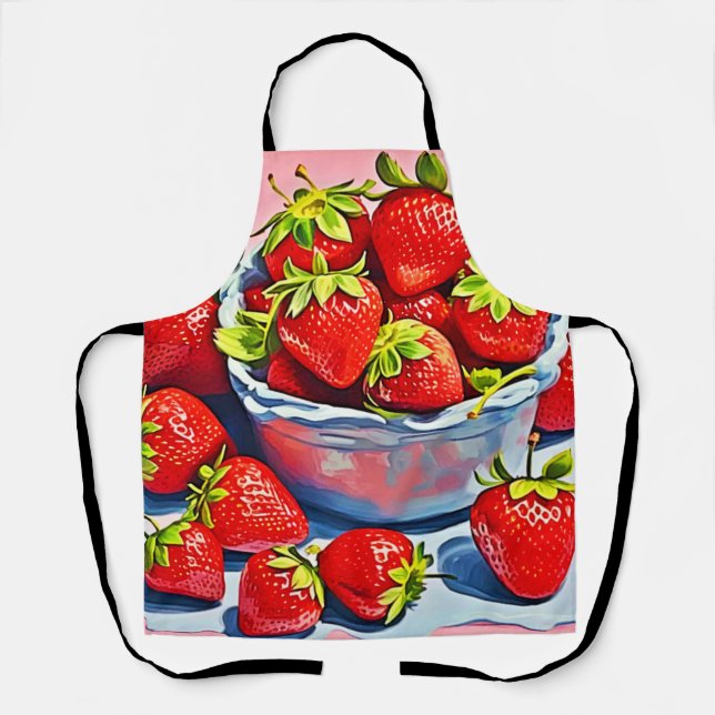 Tablier Bol de fraises fraîches (Recto)