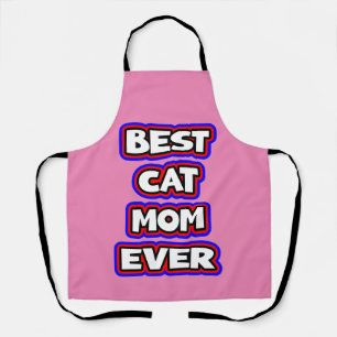 Tablier Bold Best Cat Mom Ever Fun Typographie