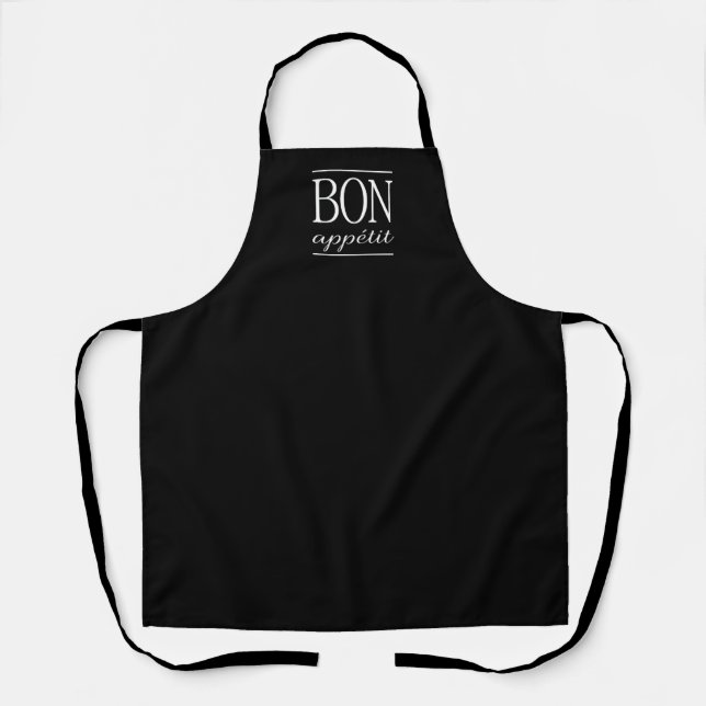 Tablier Bon Appetit - Citation de typographie française po (Recto)