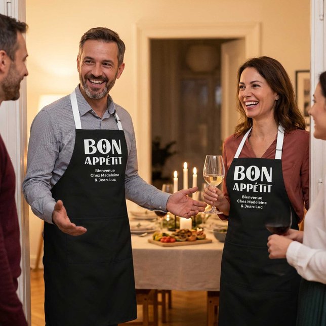 Tablier Bon appétit et Bienvenue chez nous (Créateur téléchargé)