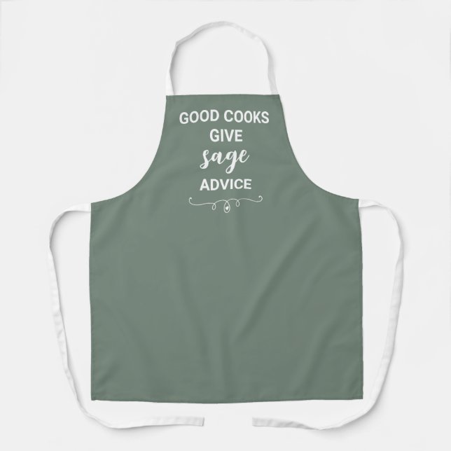 Tablier Bon Cuisinier Donner Des Conseils De Sage Apron (Recto)