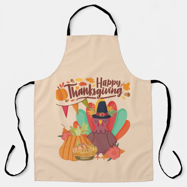 TABLIER BON THANKSGIVING PILGRIM TURQUIE (Recto)
