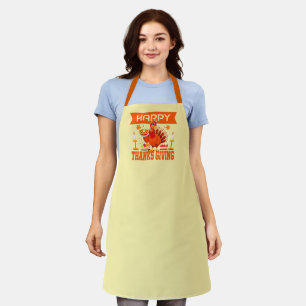 Tablier Bon thanksgiving Turquie avec tarte