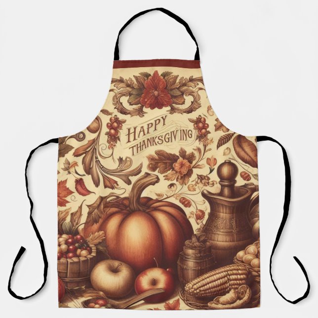 Tablier Bon thanksgiving vintage/classique (Recto)