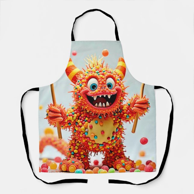 Tablier Bonbons de Monster heureux Design (Recto)