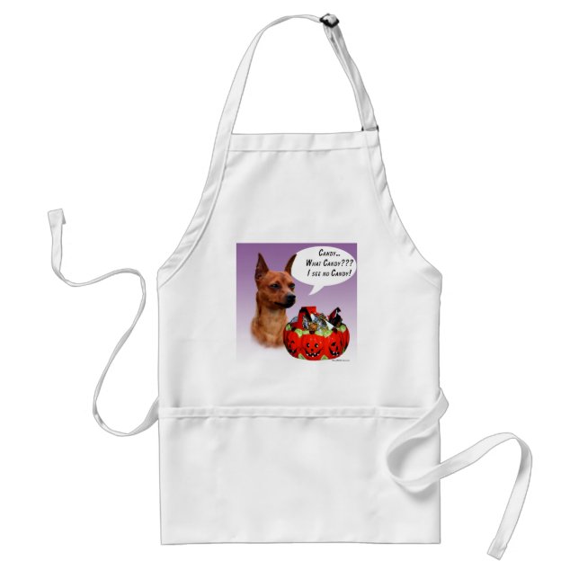 Tablier Bonbons d'Halloween Pinscher Miniature (Devant)