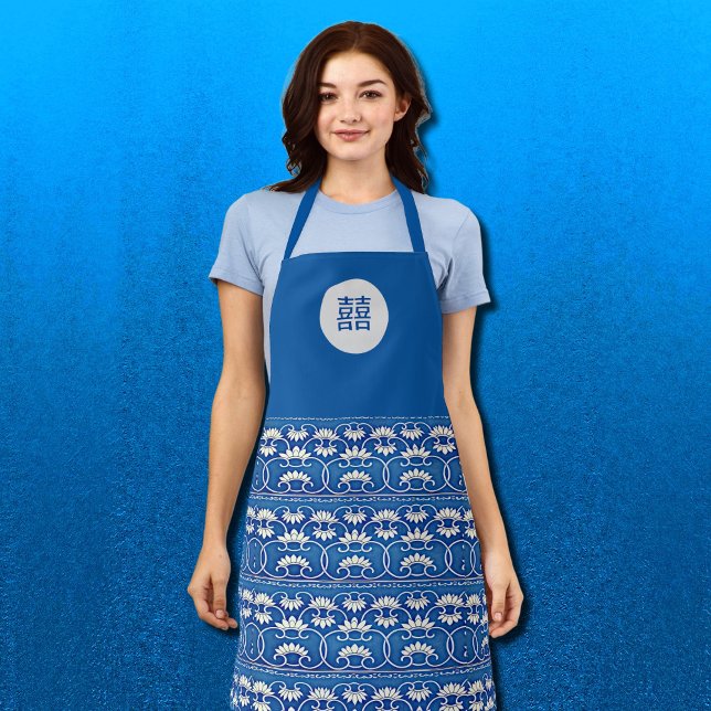Tablier Bonheur double floral chinois (Créateur téléchargé)