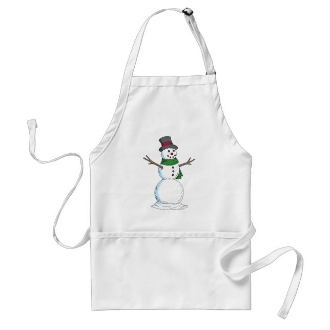 Tablier Bonhomme de neige (Devant)