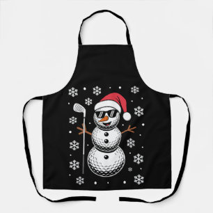 Tablier Bonhomme de neige balle de golf de Noël Santa lune