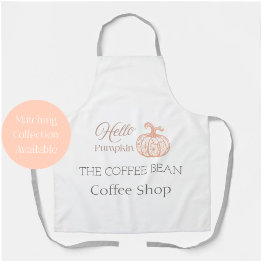 Tablier Bonjour Citrouille Marque d'Automne pour Boutique