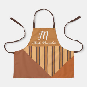 Tablier Bonjour Citrouille Monogramme Facultatif Nom Autom