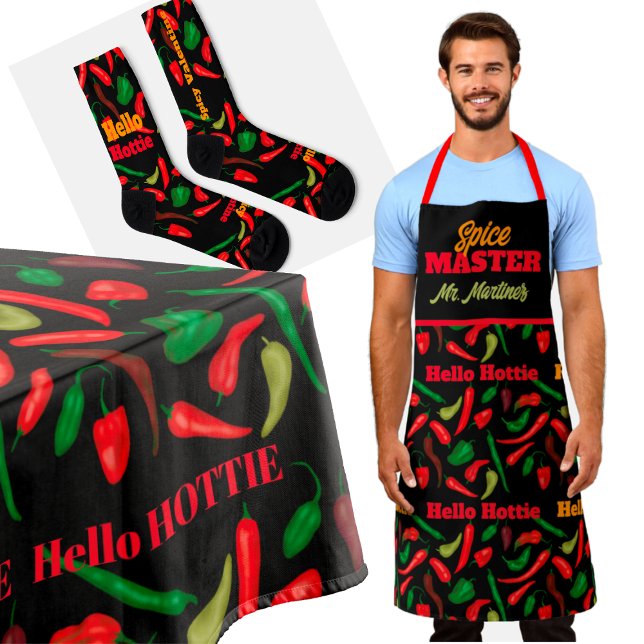 Tablier Bonjour Hottie épicé MASTER Hot Pepper (Créateur téléchargé)