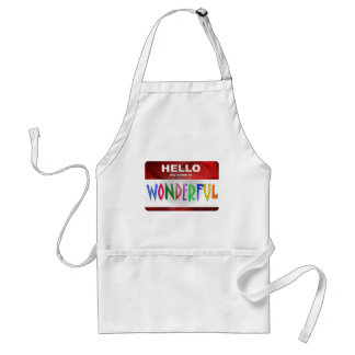 Tablier Bonjour je m'appelle merveilleux