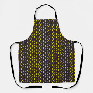 Tablier Bonjour Lune Jaune - sans couture motif Halloween.
