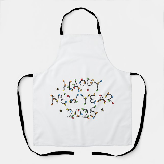 Tablier Bonne année 2026 Design Minimaliste (Recto)