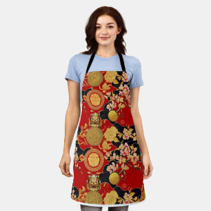Tablier Bonne année chinoise moderne motif asiatique