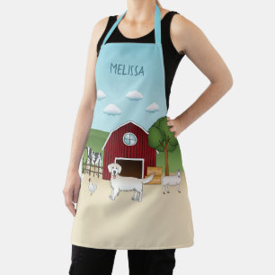 Tablier Bonne Crème Anglaise Golden Retriever À Une Ferme