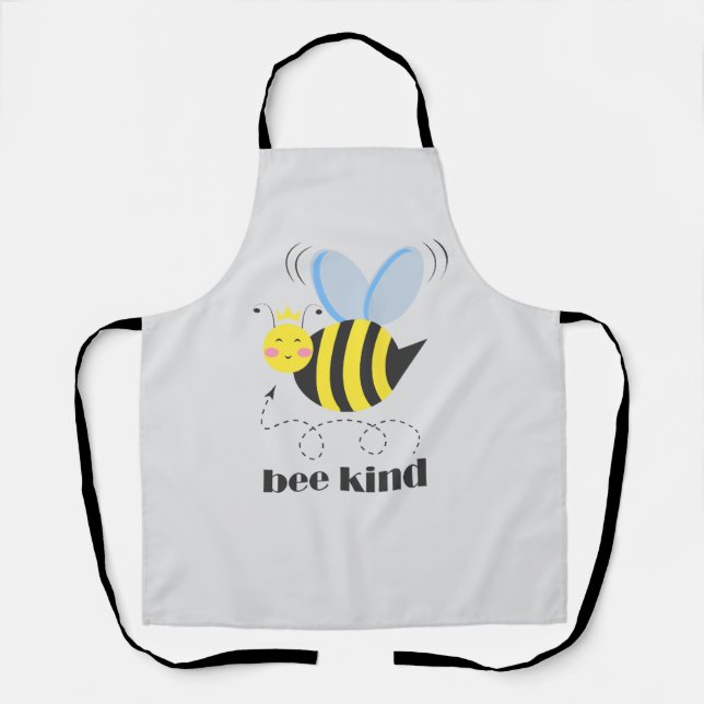 Tablier Bonne princesse d'abeille avec couronne et slogan  (Recto)