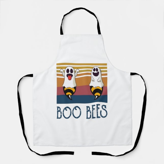 Tablier Boo Bees Couple Ghost Chemise Halloween (Recto)