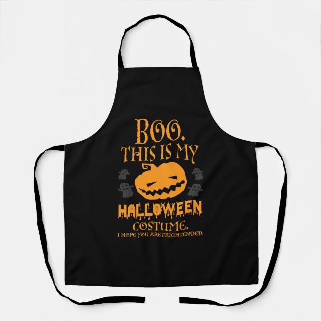 Tablier Boo Citrouille Sarcastique drôle Costume d'Hallowe (Recto)
