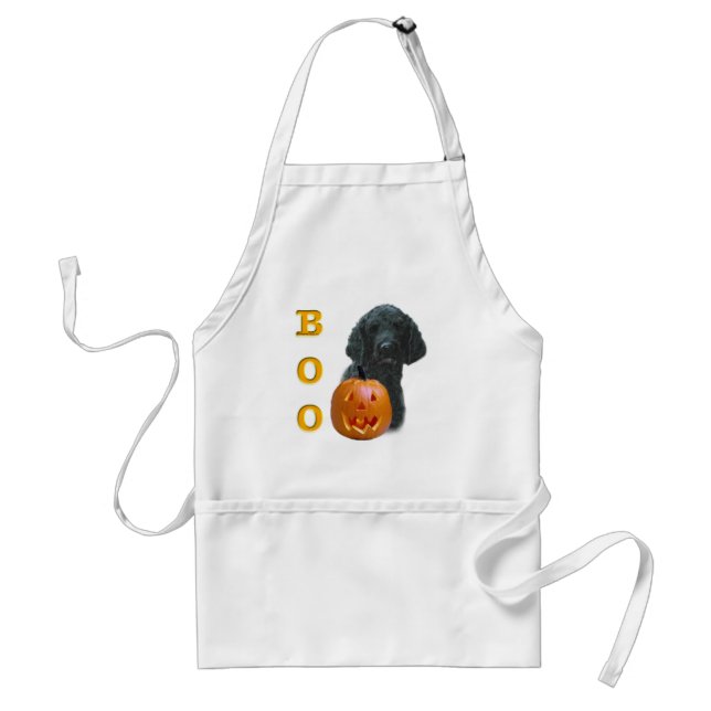 Tablier Boo de caniche (revêtement noir) (Devant)