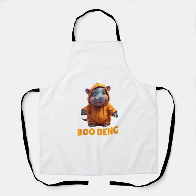 Tablier Boo Deng Tee Funny Moo Deng Costume bébé Hippo Hal (Recto)