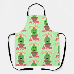 Tablier Boom Time to Bloom Cute Cactus Motif de dessin