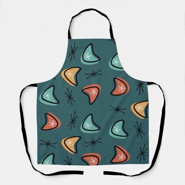 Tablier Boomerangs atomique Starburs Turquoise (Recto)