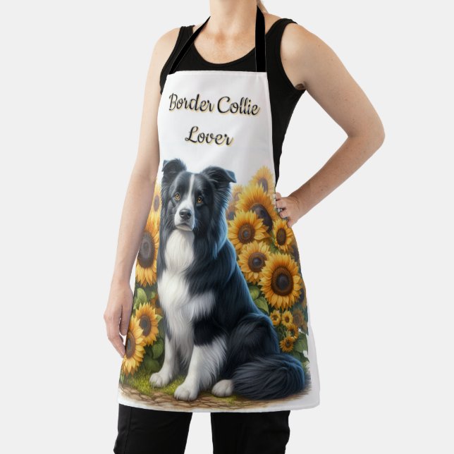 Tablier Border Collie et tournesols Amour Chien  (Insitu)