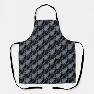 Tablier Bordure noire Collie Chien Visage Animal Art Motif