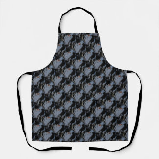Tablier Bordure noire Collie Chien Visage Animal Art Motif
