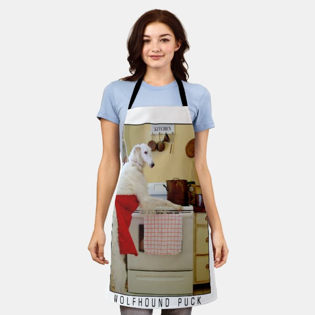 Tablier Borzoi Cooking Russian Wolfhound Dog Lover's Gift (Porté)