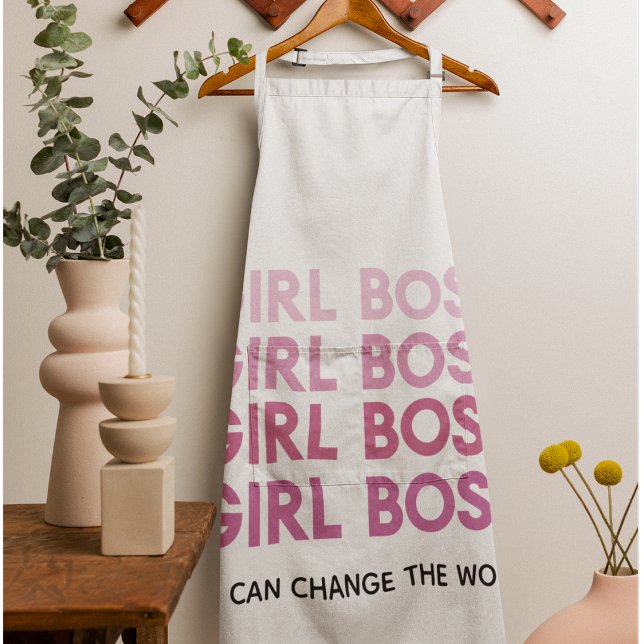 Tablier Boss de fille rose moderne Meilleur cadeau de fill (Créateur téléchargé)