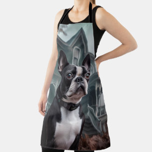 Tablier Boston Terrier Halloween effrayant