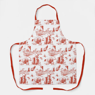 Tablier Boston Toile Red Apron