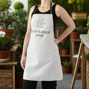 Tablier Botanique minimaliste pour petite entreprise neutr