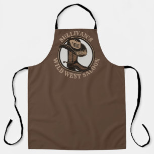 Tablier Bottes de cowboy Occidentales Wild West personnali